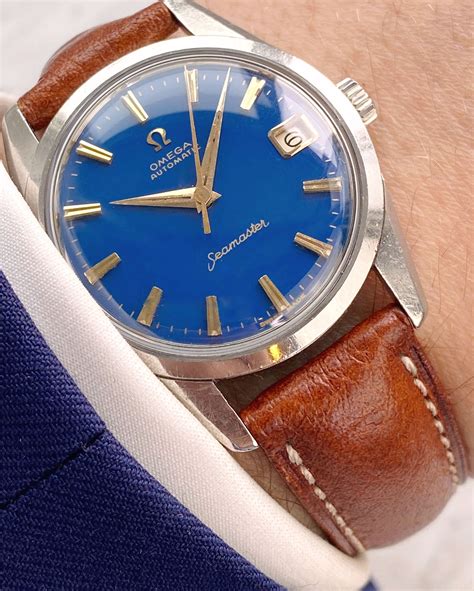 omega watches blue dial|vintage omega watch dial.